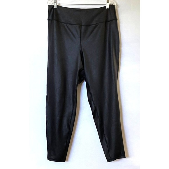 Bare Necessities Leggings Womens XXL Black Faux Leather High Waist NWOT - Picture 2 of 14